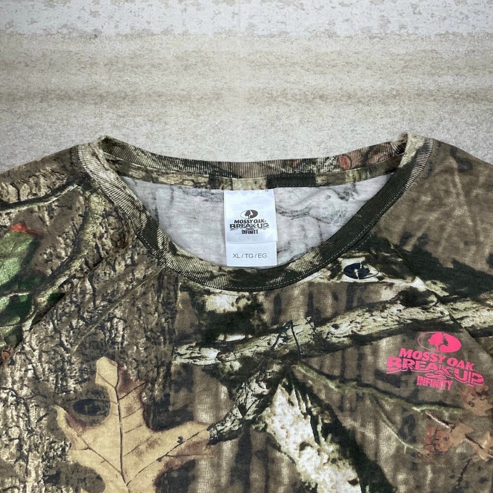 Vintage Y2K Mossy Oak Shirt Womens XL Hunting Camo Short Sleeve Woodland NWT - Picture 4 of 5